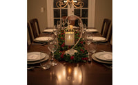 Hollow Iron Candle holder Christmas Themed Candle Lantern for Dining Table