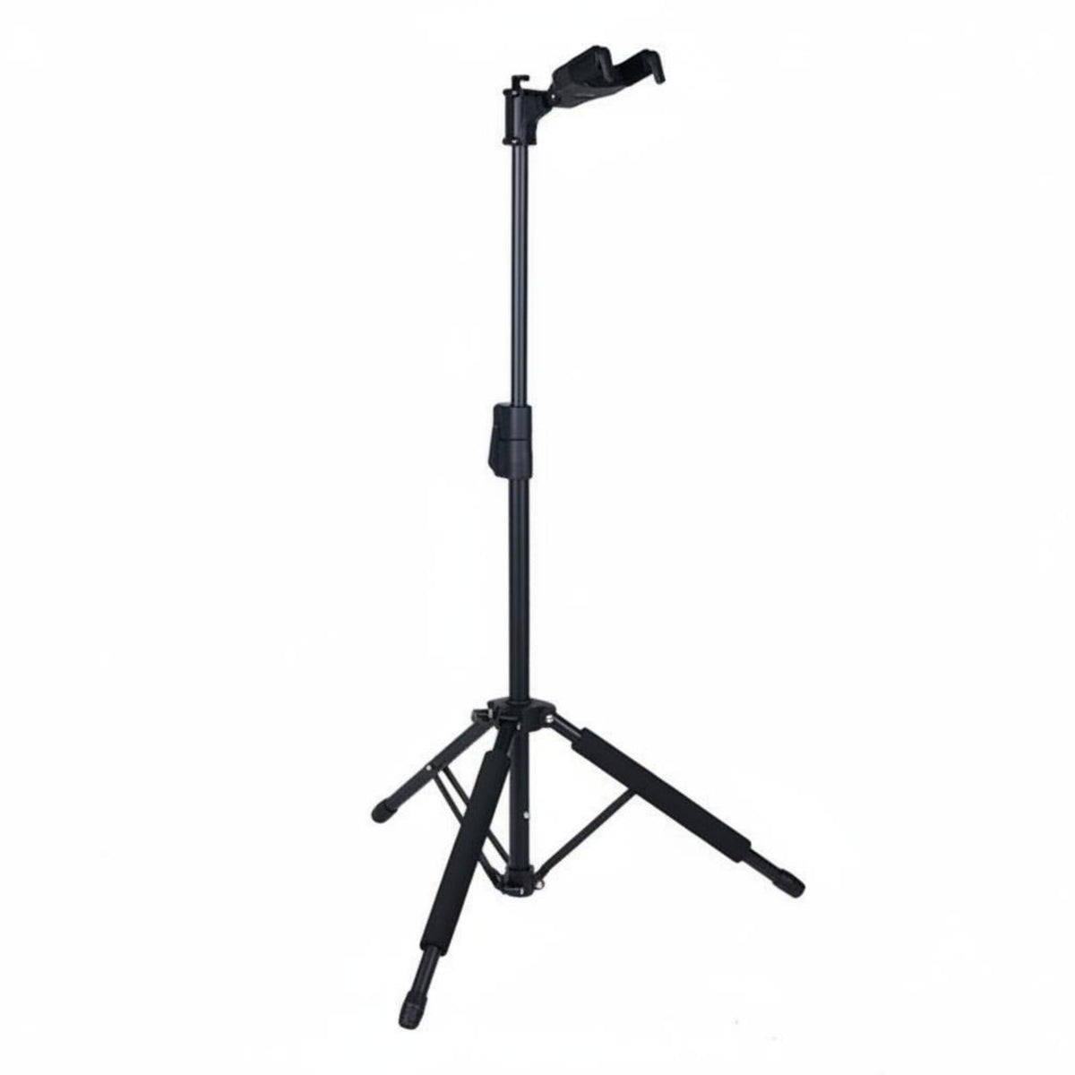 Padded Protection Gravity Lock Guitar Stand Height Adjustable Vertical Floor Guitar Holder Foldable Design Universal Instrument Stand for Stage Performance