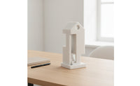 Architectural Sculpture Modern Abstract Sculpture Flat White Tabletop Decor for Aesthetic Minimalism Fans