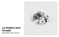 Stainless Steel Bifold Hinge Sturdy Duty Boat Hinge Yacht Awning Fitting Mirror Polished Easy to Install