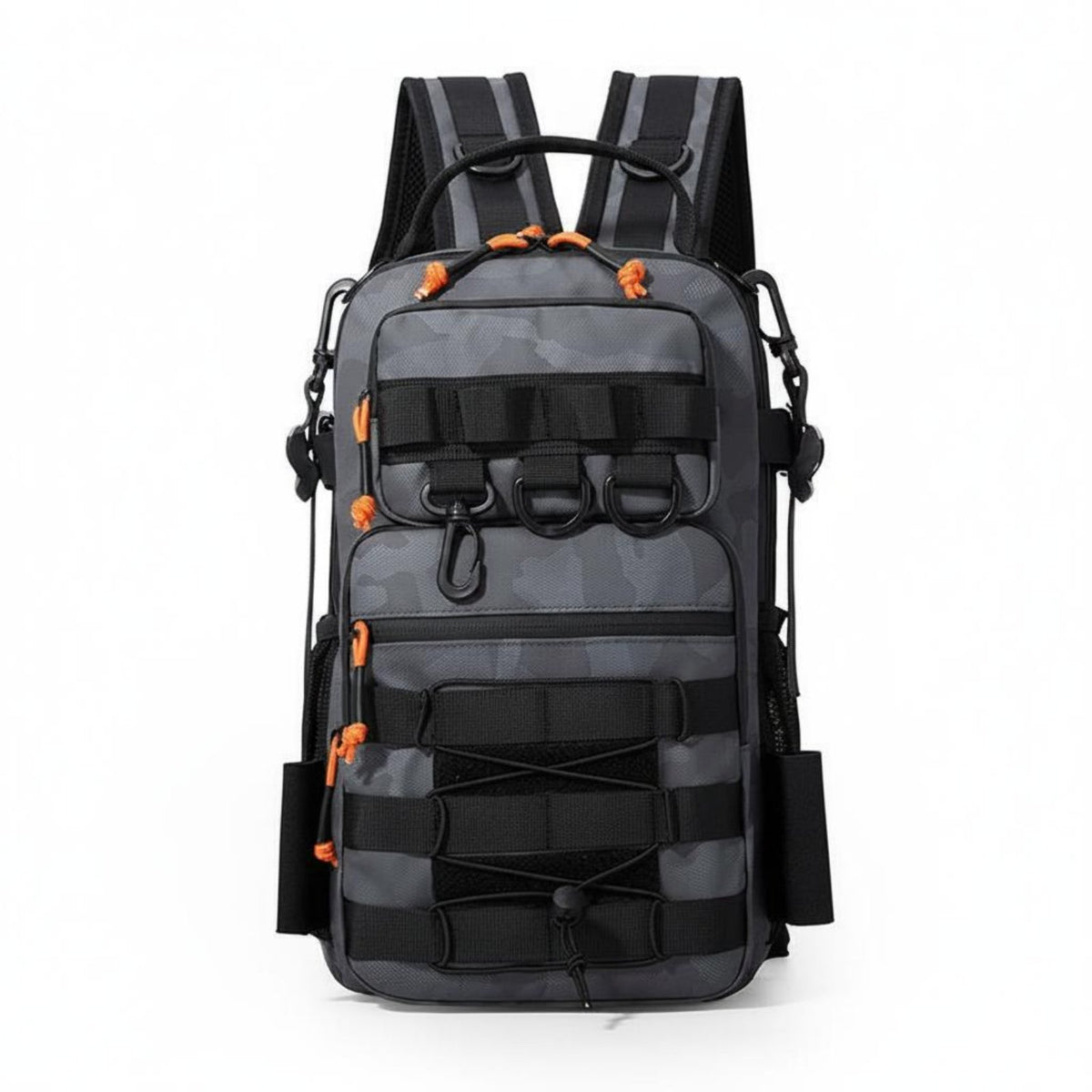 Multifunctional Multipurpose Fishing Tackle Bag Large Capacity Crossbody Bag Multiple Compartments Convertible Shoulder Pack Water Resistant for Anglers, Hikers, Men, Travel, Hiking, Camping, Cycling