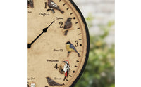 Wall Clock with Bird Design Outdoor Clock with Bird Dial Decorative for Homeowners, Gardeners, Garden, Porch, Backyard