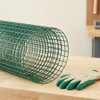 PVC-Coated Welded Wire Mesh Fence Dark Green 18m Pet Fence Dog Run Fence Outdoor Pest-Proof Net For Home Vegetable Garden