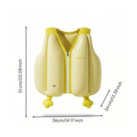 Comfortable Inflatable Swim Vest Lightweight Swim Vest with Zipper Easy to Carry Buoyancy Aid Compact for Beginners