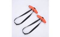 2 Pieces Curved Handle with Strap Non-Slip Rowing Handle with Strap Heavy Duty