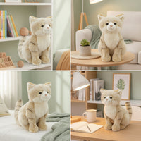 Cat Stuffed Animal Stuffed Feline Stuffed Toy Kitten Stuffed Animal Fuzzy Sitting for Children, Nursery, Shelf