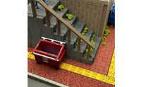 1/64 Miniature Trash Can Realistic Model Waste Bin with Wheels Small Diorama Accessory for Dioramas