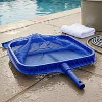 Long-Lasting Pool Leaf Skimmer Lightweight Deep Mesh Skimmer Aluminum-Edged Deep-Water Skimming Net Rectangular Frame for Swimming Pools, Aquatic Ponds