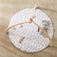 Infant Play Mat Round Baby Floor Mat Quilted Playmat Soft Lightweight for Infants, Nursery, Playroom