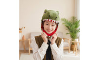 Lightweight Dinosaur Hat with Neck Cover Embroidered Dinosaur Costume Hat Warm Handmade for Photo Shoots