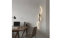 Linear Wall Lamp Three-Color LED Wall Lamp with Silicone Light Spreader Indoor Ambient for Living Room, Bedroom