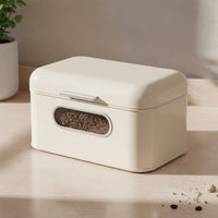 Metal Food Container with Window Extra Large Capacity Coffee Tea Storage Organizer Great Gift Idea Home Kitchen Countertop