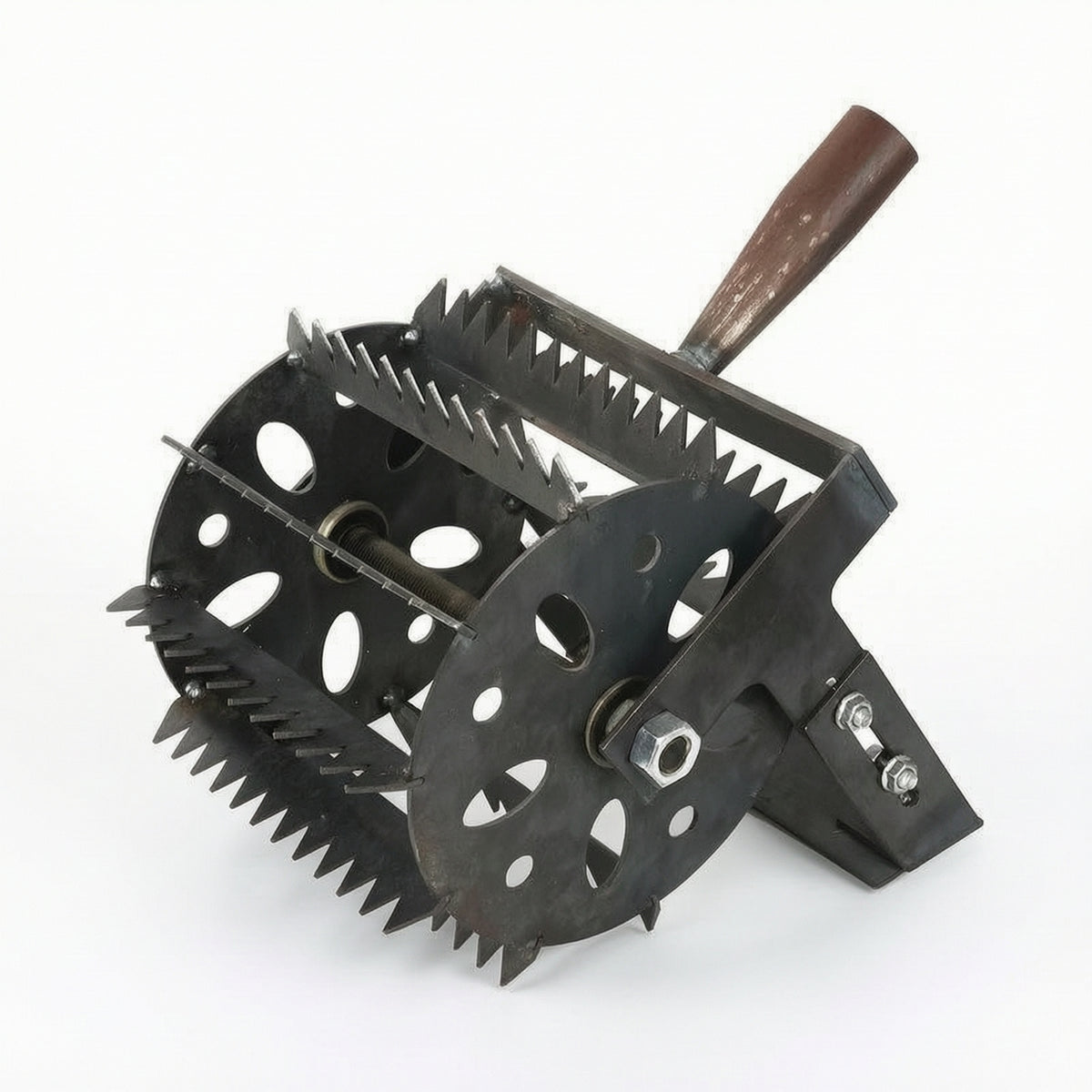 Wheeled Weeding Tool Head Heavy Duty Wheeled Garden Weeder Easy to Install Manual Weeder with Wheels for Homeowners