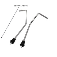 Drum Support Legs Chrome Drum Stand Legs L-Shaped Hardware for Drummers, Percussionists, Stage, Rehearsal Room
