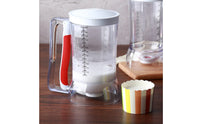 Large Capacity Pancake Batter Dispenser Thickened Material Pancake Batter Pourer Portion Control Handheld Dispensing Cup Wide Mouth Opening for Chefs, Bakers, Beginners, Restaurant, Bakery