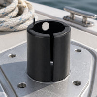 Boat Seat Pedestal Sleeve Cylindrical Boat Seat Swivel Bushing Marine Pedestal Bushing Plastic Watercraft Gear Black