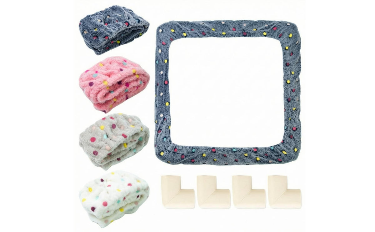 Padded Needle-Frame Cover with Corner Protectors Velvety Hoop Guard Thick Craft Accessory Soft for Embroiderers