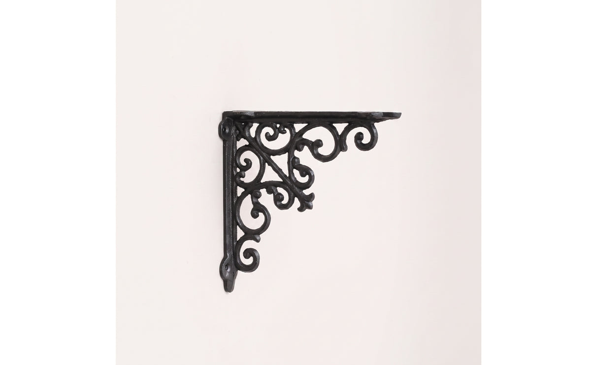 Shelf Brackets with Screws Cast Iron Shelf Bracket Ornate L Brackets for Home Improvement Enthusiasts, Homeowners, Living Room, Kitchen, Entryway