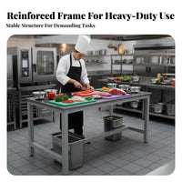 Rustproof Stainless Steel Work Table Stainless Steel Workbench Easy to Clean Laboratoryoratory Oratory Bench Stand-Alone Standing for Laboratory Technicians, Warehouse Workers, Factory, Restaurant, Laundry Room, Outdoor