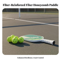 Pickleball Paddle Ergonomic Grip Fiberglass Pickleball Racket Cellular Center Paddle Large Sweet Area Long-Lasting