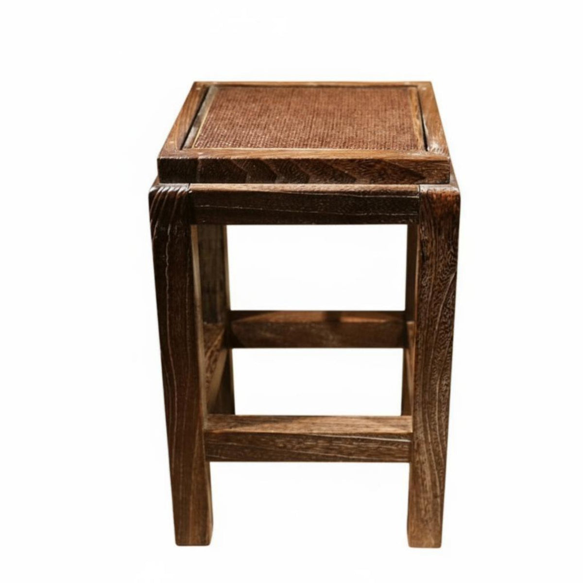 Chinese design Square Footstool Vintage Design Low Stool Multipurpose Small Bench Multi-Use for Adults, Homeowners, Seniors, Living Room, Entryway, Bedroom, Balcony