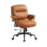 scuffResistant Upholstered rotating Chair Ergonomic Comfort Upholstered Shellspine Task Chair Plush paddinging Office Furniture Rolling Casters for Pet Owners, Home Workers, Teenagers, Study Room, Bedroom, Workspace