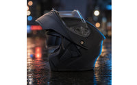 Aerodynamic Modular | Ventilated, full-coverage Helmet with Dual Visor, for Street Riding