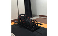 Fitness Disc Holder Angled Dividers Barbell Rack Side Handle