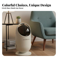 Modern Swing Top Garbage Can Large Capacity Minimalist Waste Bin Freestanding Paper Basket Sturdy Capsule Design Waste Bin