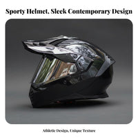 Full Face Adventure Helmet Detachable Peak Motocross Helmet Lightweight Shell Motorsports Gear for Motorcycle Motorcyclist S, Motorcyclists, Rally