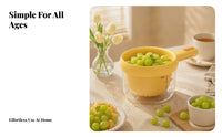 Transparent Double-Layer Fruit Drainer Quick Drainage Measuring Drain Cup Efficient Cleaning Handled Fruit Strainer Portable