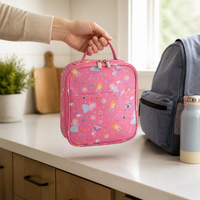Cartoon Insulated Lunch Bag for Women and Kids, Large Capacity Portable Thermal Bento Tote for Work School Picnic