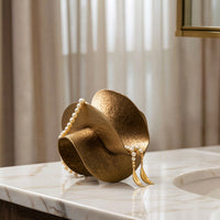 Abstract Circular Sculpture Contemporary Circular Sculpture Geometric Tabletop Accessory for Coffee Table, Living Room