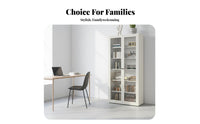 Formaldehyde-Safe Multi-Compartment Cabinet Large Capacity Safe Standing Cupboard Sturdy and Long-Lasting Bookcase Easy Assembly for Families, Homeowners, Parents, Living Room, Bedroom, Entryway, Office
