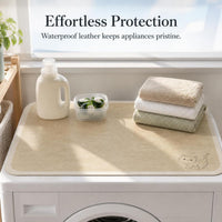 Waterproof Leather Appliance Cover Mat for Washing Machine Refrigerator Tabletop Dust Protection