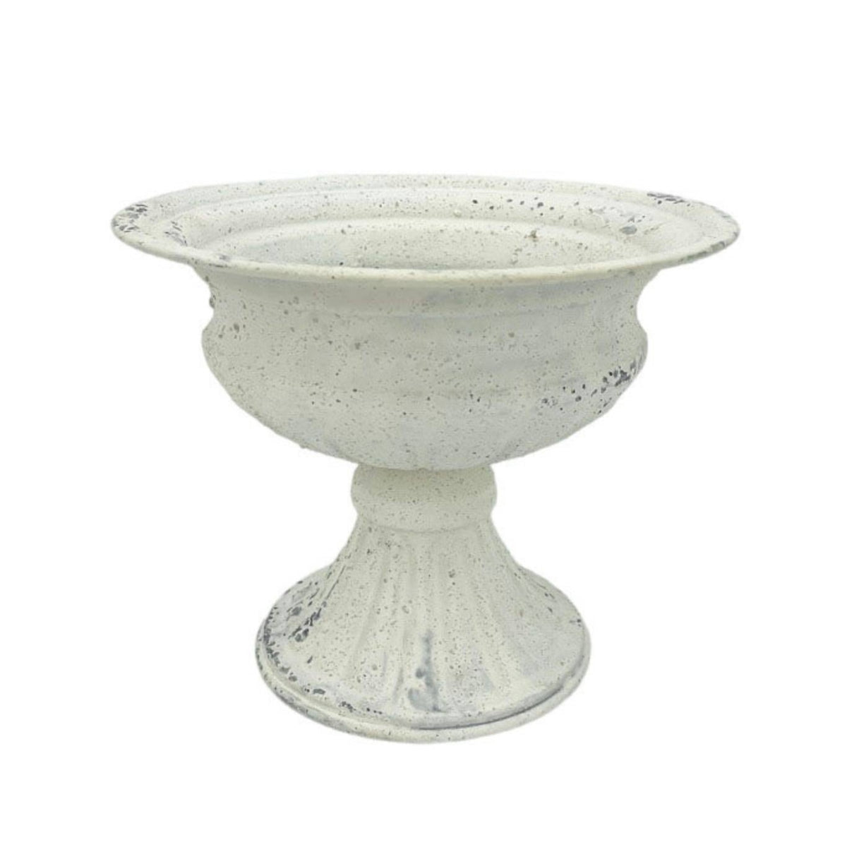 Farmhouse Iron Vase Weathered Metal Planter Decorative Distressed Planter Aged for Decorators, Tabletop, Garden