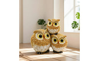 Owl Garden Figurine Resin Owl Garden Statue Hand-Painted Outdoor for Gardeners, Courtyard