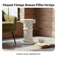 Roman Pillar Plinth Artistic Design Romandesign Pillar Statement Piece Robust Duty for Cafe Owners, Art Collectors
