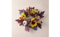 Tabletop Wreath with Candle Holder Decorative Decorations Multicolor for Mantel