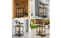 Garden Tool Rack Metal Garden Tool Organizer Mobile for Garage