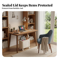 Stackable beneath-desk container With casters Organizing Basket Movable for residents