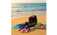 Draining Swim Mesh Bag Ventilated Swim Gear Bag Zippered Handheld for Swimming