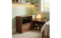 floor Storage Cabinet Double-Layer Bookshelf Thick Board Home Furniture for Living Room
