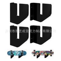 2-Pair Skateboard Wall Mount Rack for Surfboards, Snowboards, Cruisers, Penny Boards
