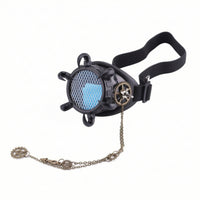 Steampunk Eyepiece with Chain Retro-Eye Eyepiece Gothic Monocle Goggles for Larpers, Costume Parties, Halloween, Photo Shoots