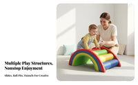 17 Pieces Modular Design Sensory Integration Play Equipment Waterproof Soft Foam Climbing Blocks Easy to Clean Indoor Foam Climber Set for Toddlers, Babies, Preschoolers, Kindergarten, Early Learning Center, Playroom