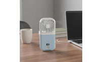 Digital Display Foldable Handheld Fan 4 Speed Settings Mini Desk Fan Lightweight for Travelers, Commuters, Office, Travel, Outdoor