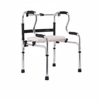 Forearm Support Assistance Device Easy to Use Folding Restorative Assistance Device Sturdy Stainless Steel Walking Frame Mobility Support for Elderly People