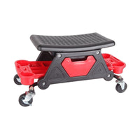 Creeper Seat with Tool Tray Padded Rolling Stool Heavy Duty Garage Stool with Tool Tray for Hobbyists