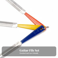 3 Pieces Precision Files Guitar Nut Slotting File Set Stainless Steel Luthier Tool Set Long-Lasting for Guitarists, DIY Hobbyists, Workshop